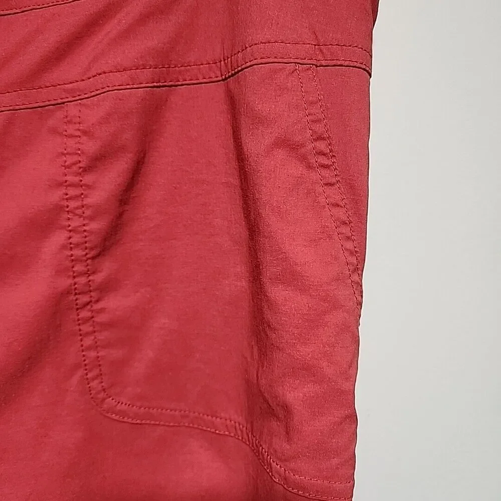 Prana Cropped Drawstring Pants in Brick Red - Picture 6 of 14